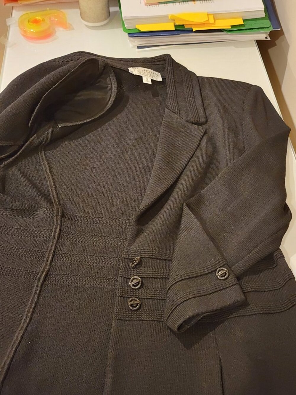 Excellent!!| US 10| ST JOHN: Mid-length Lightweight Fit&Flare Blazer Coat - Picture 8 of 16